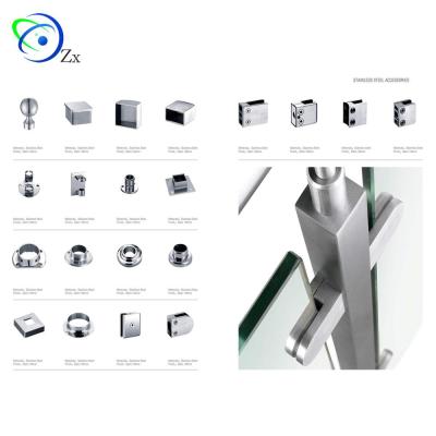 China Modern 316 Grade Stainless Steel Railings Fittings Accessories For 304 Inox Handrail Railings for sale