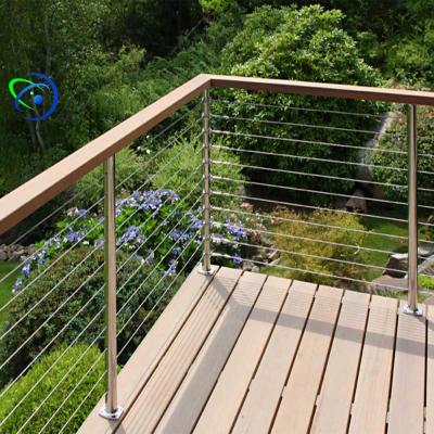 China 304/316 stainless steel modern cheap wire rope railing/balustrade/barrier fencing system accessories fittings for sale