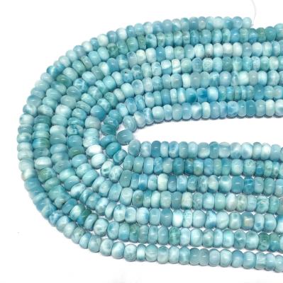 China For Jewelry Making Natural Larimar Rondelle Beads Gemstone For Jewelry Making And Design for sale