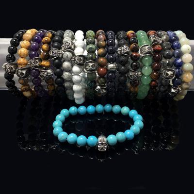 China Fine Polishing Beads Gemstone Beaded Imperial Design Crystal Healing Stones Bracelet Adjustable Darth Vader Custom Bead Bracelets for Women and Men for sale