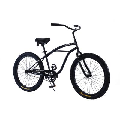 China Cheap price high carbon steel high carbon steel 26 inch black city leisure bike for sale