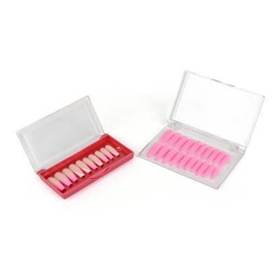 China Handmade stock empty transparent press on nail packaging box for sale