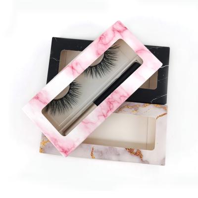 China Recycled Materials Customized Wholesale Empty Marble Wick Box Eyelash Sleeve Packaging for sale