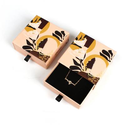 China Zhuoyida handmade custom logo printed sliding carton drawer jewelry packaging ankle chain paper box packaging for sale