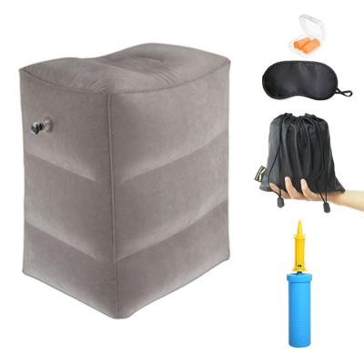 China New creative inflatable foot rest cushion and inflatable leg rest with travel pillow the foot for sale