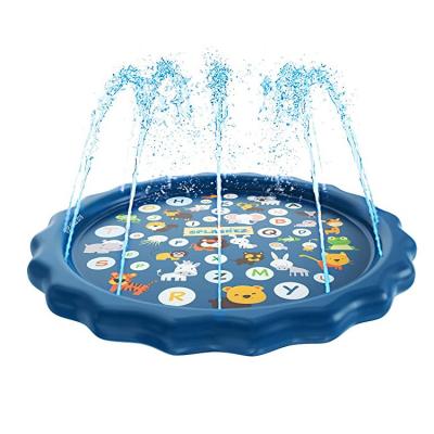 China Custom Play Sprinkle and Splash Mat Water Toys Fun Toddlers Kids Party Outdoor Sprinkler Splash Pad for sale