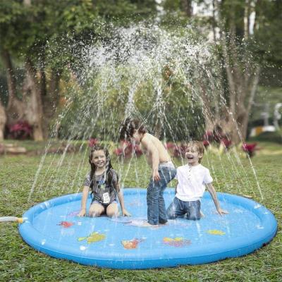 China Eco-Friendly Summer Sprinkler Mat Kids Inflatable Splash Pad Protective Splash Play Mat Toy Kids Sprinkle Mat Water Outdoor Sprinkler for sale