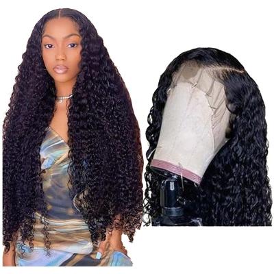 China Full Wave 9A Dropshipping 13x4 Hd Lace Frontal Natural Curly Weave Bob Virgin Remy Human Hair Short Lace 9A 40 Inch For Black Women for sale