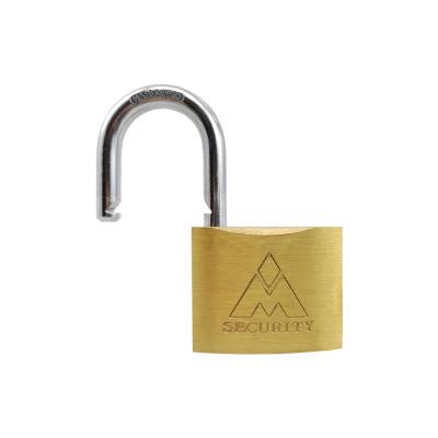 China Hot Sale Cheap Solid Brass Padlock Solid Brass Anti-theft Security Shackle All Brass Padlock for sale