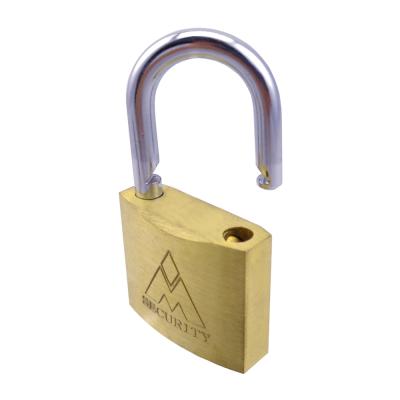 China Cheap brass shackler padlock security price sample brass padlocks available padlock solid brass for sale