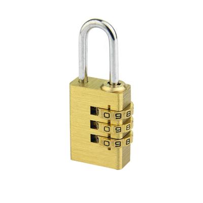 China High Quality 20 Mm 3 Digit Brass Password Padlock Lock Cylinder Copper Padlock 20/25/30/40/50/60mm for sale