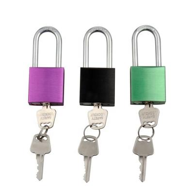 China Aluminum Shackle Color 40mm Long Padlock Oxidation Aluminum Padlock With Laser Warehouse Barrier Gate Logo For Security Factory Industry for sale