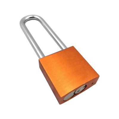 China Cheap price aluminum color security padlock with logo on the outside anodized aluminum color vintage rectangle padlock for sale