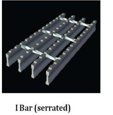 China Serrated I-style Bar Grating,Serrated I-bar type Steel Grating, Light Weight Steel Grating for sale