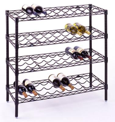 China Metal Wire Wine Bottle Racks,Wine Storage Chrome Wire Shelvings,Wire Wine Displays for sale