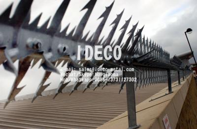 China Rotating Wall Spikes, Rotary Razor Spikes, Anti Climb Spikes for Perimeter Security Fences/Roofs/Guttering/Drain Pipes for sale