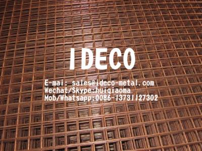 China Self-Colour Fine Copper Coated Welded Wire Mesh, Red Copper Washed Industrial Welded Mesh Panels for sale