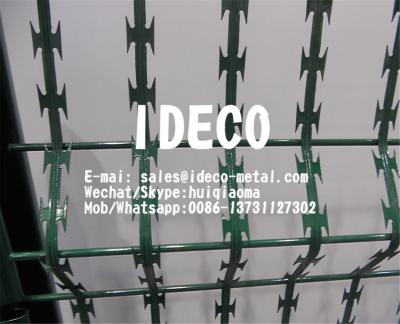 China Straight Line Razor Wire Welded Mesh Panels, Welded Razor Mesh Fencing, Barbed Razor Mesh Fences for sale