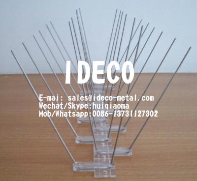 China 4 Rows of Pins Wide Stainless Steel Bird Spikes, Pigeon Defender, Bird Proof, Anti-Climb Spikes for sale