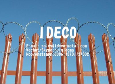 China Spiked Decorative Metal Palisade Security Fences, Galvanized Steel Palisade Fencing, Picket/Paling Fence Barriers for sale