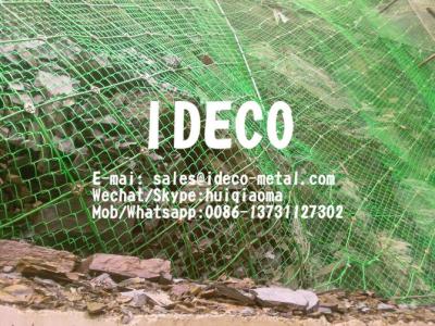 China Flexible Wire Rope Rockfall Nets, Wire Mesh Drapery, PVC-coated Rockfall Mesh, Slope Cable Nets Rockfall Mitigation for sale