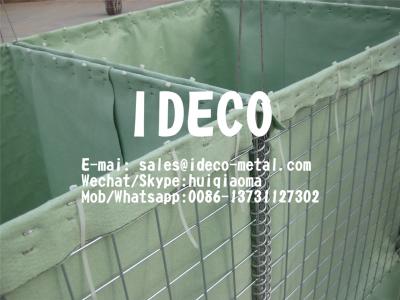 China Hesco Flood Control Barriers in Stock, Wire Mesh Welded Gabion Baskets with Geotextile, Hesco Bastion Concertainers for sale