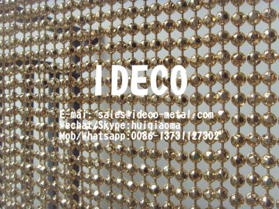 China Faceted Ball Chain Curtains,  Metal Bead Curtains, Ballchain Shimmer Screen, Architectural Drapery Chains for sale