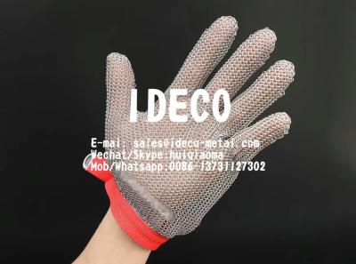 China Chainmail Mesh Butcher Gloves, Metal Ring Mesh Gloves Cut Proof Stab Resistant, Safety Kitchen Cut Gloves for sale