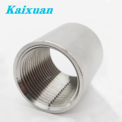 China Oil 304 / 316 material stainless steel high pressure pipe fit bsp coupling thread fit solid for sale