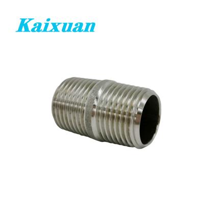 China Plumbing Standard ASTM SCH40 SCH80 316 304 Stainless Steel Pipe Threaded Nipples 3/8