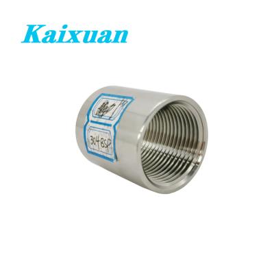 China Plumbing Good Quality Agriculture Stainless Steel Coupling Fittings Female Threaded NPT BSP SS 3/4 Coupling SS316 for sale