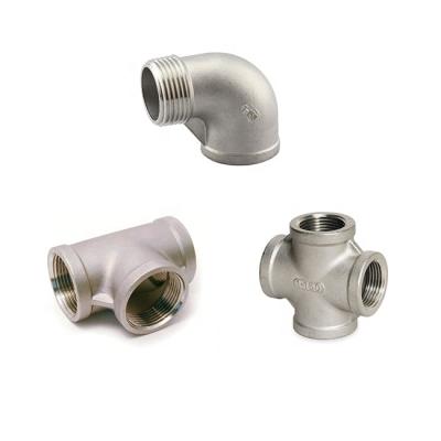 China Petroleum BSP BSPT Casting Thread Stainless Steel Pipe Fittings for sale