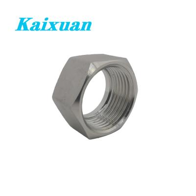 China Power tools 1/8 - 4 inch stainless steel ss304 316 hex nut for water gas plumbing hardware npt bsp internal threaded lock nut for sale