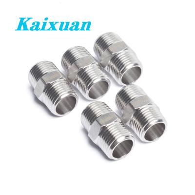 China Power tools 1/4 - 4 inch bsp NPT 316 male thread 304 stainless steel hex nipple pipe fitting made in China manufacturer for sale