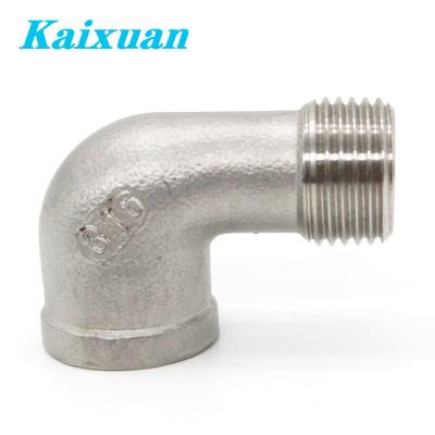 China Oil Stainless Steel Pipe Fitting 90 Degree Male Female Threaded Reducer Elbow For Gas Water Pipeline Connector Made In China for sale