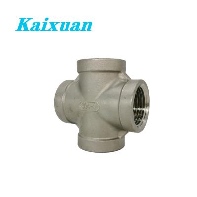 China Power Tools Plumbing Materials 1/4 - 4 Inch Mount Pipe Fitting 304/316 Cross Pipe Fitting 4 Way Stainless Steel Material for sale