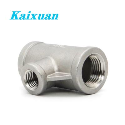 China Machine tools stainless steel compression tee fittings ss304 316 cast iron fitting reducing tee for sale