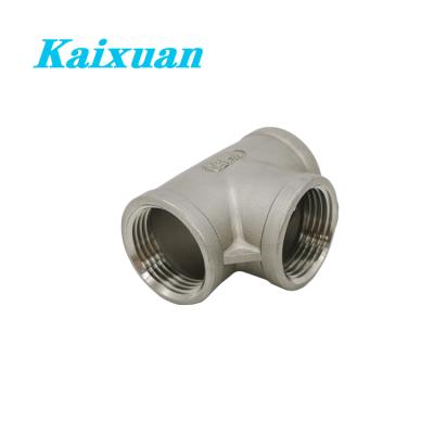 China Power Tools Professionally Customized Pipe Fitting 304/316 Stainless Steel Material Female Threaded Tee Equal Tube Fitting for sale