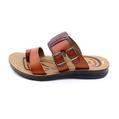 China Anti-slippery Cheap Gender Cross-strap Cheap Price PU Men's Casual Sandals for sale