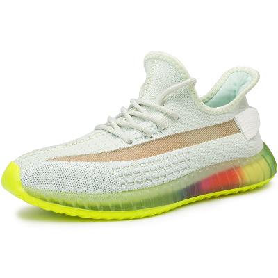 China 2019 Deodorization summer men's shoe tide flight and breathable net weave shoes leisure sports shoes men's coconut rainbow for sale