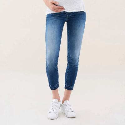 China 2021 Breathable Maternity Skinny Jeans Cropped Jeans Blue Jeans for sale