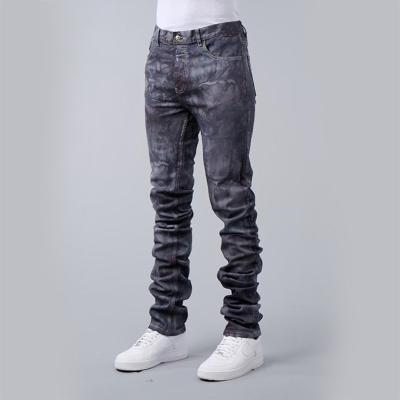 China 2021 Breathable Popular Stacked Pants Shape Men's Quality Slim Skinny Jeans Wholesale for sale