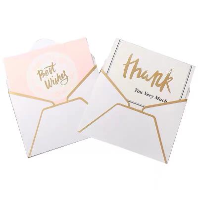 China Europe 2022 New 50 Pcs Thank You Card Greeting Card Appreciation Packaging Thank You Cards for sale