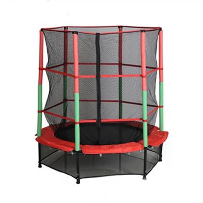 China With Protective Net Wholesale 55Inch Customized Color Mini Kids Trampoline With Safety Net for sale