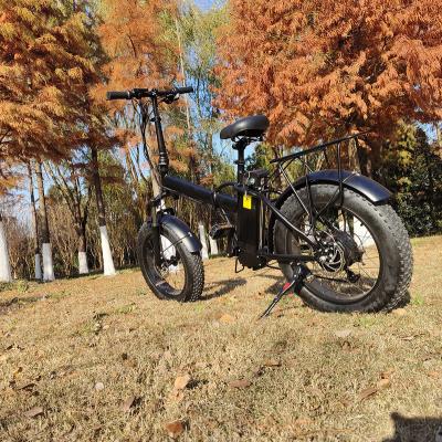 China Electric Motor Convenient Steel Frame Electric Bike 20 Lithium Battery Convenient Transport With Cargo Fool Tires Take-out for sale