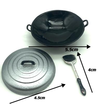 China China Dollhouse Miniature Cooker Stir-Fry Pan Kitchenware for sale