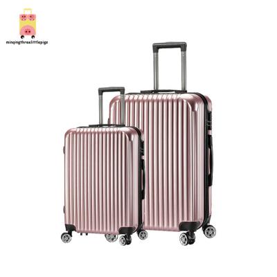 China Wholesale Glossy ABS Factory Price PC Trolley Travel Bags Luggage Suitcase Set For Female for sale