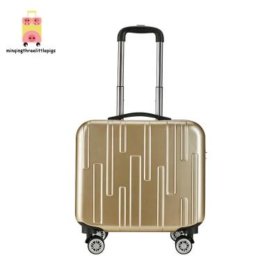 China ABS Patent 18 Inch ABS PC Style Boarding Mini Suit Case Luxury Carry On Multifunctional Luggage Suitcase for sale