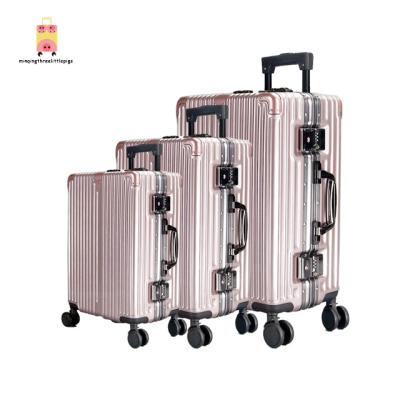 China PC Trolley Luggage Aluminum Suitcase Hardside Rolling Luggage Carry On Case Luggage Supplier for sale