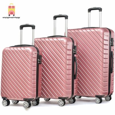 China Custom Classic PC ABS Factory Price Glossy Style Suitcase Unisex Luggage, Box Sets Traveling Suitcase for sale